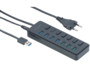 Hub actif 7 ports USB 3.0 / BC 1.2 avec interrupteurs Xystec