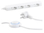multiprise ultra fine avec fixation murale et interrupteur à pied pour 4 appareils electriques