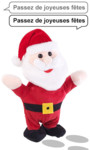 Peluche parlante 22 cm avec microphone intégré - Père Noël Playtastic