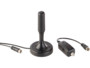 antenne tnt intérieure amplification 30 db format compact avec filtre 4g lte Auvisio noir