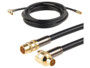 cable video coaxial male femelle pour prise antenne avec connecteur doré courbé hdtv 105db auvisio 5m