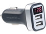 chargeur double usb pour prise allume cigare 12v 24v avec afficheur led intensité de chargeur tenson de la batterie et avertissement batterie faible