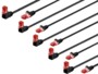 Lot de 5 câbles réseau/LAN RJ45 U/UTP Cat. 6 coudés à 90° de 50 cm.