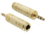 Adaptateur jack stéréo femelle 6,35 mm vers mâle 3,5 mm DeLock
