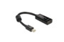 DeLock 65099 Adaptateur Mini-Displayport vers HDMI 0,18 m Noir
