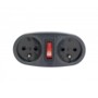 Adaptateur avec 2 prises 230 V et interrupteur.