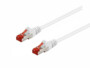 Câble réseau RJ45 Cat. 6 SFTP d'une longueur de 1,5 m et de couleur blanche.