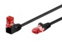 Câble réseau/LAN RJ45 U/UTP Cat. 6 coudé à 90° de 50 cm.