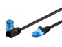 Câble réseau RJ45 U/UTP Cat. 6A coudé à 90° de 50 cm.