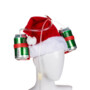 Casque à boisson style bonnet du Père Noël.