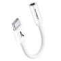 Adaptateur audio USB Type-C mâle vers jack 3,5 mm femelle blanc