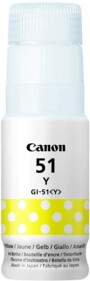 Bouteille d'encre jaune Canon GI-51Y vue de la bouteille