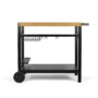 Desserte GS131 en métal noir et bois pour plancha de la marque Livoo