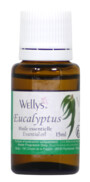 Huile essentielle d'eucalyptus 15 ml avec compte-gouttes de la marque Wellys