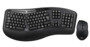 Clavier et souris de la marque Adesso Wireless Ergonomic de couleur noir