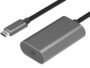 Rallonge USB-C femelle vers USB-C mâle 5 m coloris gris/noir de la marque Dexlan