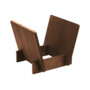 Support pour ranger les vinyles en bois foncé simple à monter