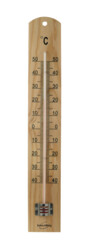 Thermomètre traditionnel en bois A563 de la marque Inovalley