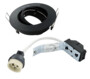 Cadre rond et pivotant pour spot encastrable GU10 coloris noir de la marque Luminea