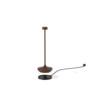 Lampe de table rechargeable sans fil télécommandée Deca corten de la marque LAMPA