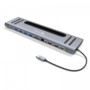Hub USB-C multiports XtremeMac gris aluminium avec USB-A, HDMI 4K, Ethernet et cartes SD