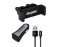 Support smartphone extensible et antidérapant pour grille de ventilation avec chargeur allume-cigare double USB 3,4 A et câble USB-A vers Lightning de la marque Energizer