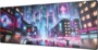 Tapis de souris gaming XXL The G-Lab Cyber City avec ville cyberpunk et néons la nuit