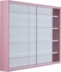 Vitrine murale Pinkruby pour miniatures coloris rose et blanc de la marque Inter Link