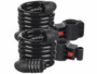 Lot de 2 antivols spirales avec cadenas à code 4 chiffres.