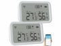 3 en 1 : 2 capteurs de température, d'humidité de l'air et de luminosité de la marque Luminea Home Control