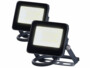 Deux mini projecteurs LED étanches de 10 Watts avec une luminosité de 800 lumens.