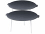 Lot de 2 planchas rondes pour barbecue, grill, camping ou pique nique.