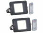 Pack de 2 projecteurs à LED avec télécommande et mode d'emploi en français
