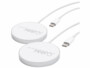Lot de 2 stations de chargement à induction compatibles Qi et MagSafe.