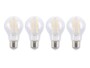 Pack de 4 ampoules LED E27 à filament avec une puissance de 6 watts et une luminosité de 806 lumens.