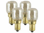 4 ampoules LED pour four E14 / T26 / 100 lm / 25 W / blanc chaud