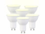Pack de 6 spots LED GU10 avec une puissance de 7 watts et une luminosité de 540 lumens.