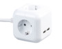 multiprise forme cube avec 3 prises 230v et 2 prises usb avec support mural pour bureau revolt