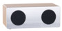 mini enceinte 2 haut parleurs aspect chrome et bois et bluetooth 4.1 longue autonomie MSS-85 auvisio