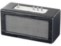 enceinte sans fil bluetooth design retro bois noir amplificateur années 50 reglages basses aigus auvisio