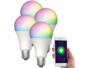 Pack de 4 ampoules LAV-150.rgbw et mode d'emploi en français par Luminea Home Control