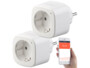 2 Prise murale connectée compatible avec Amazon Alexa SF-500.avs Luminea Home Control