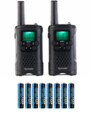 Pack de 2 talkies-walkies et 8 piles rechargeables AAA