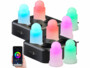 Pack de 8 bougies LED LEDK-4 avec station de chargement, chargeur secteur et mode d’emploi en français
