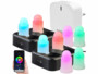 Pack de 8 bougies LED LEDK-4 avec 2 stations de chargement, 2 chargeurs secteur, passerelle réseau et modes d’emploi en français