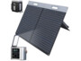 Pack générateur solaire HSG-650 avec panneau solaire avec régulateur de charge, câble d'alimentation XT60 vers Anderson, câble d'alimentation XT60 vers fiche creuse, adaptateur secteur 230 V et modes d'emploi en français