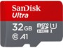 Carte microSDHC Ultra, 32 Go, 120 Mo/s, classe 10, A1, adaptateur SD Sandisk