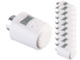 10 thermostats connectés intelligents installés sur un radiateur