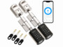 Pack de 2 cylindres de porte électroniques connectés avec 8 clés de la marque VisorTech
