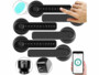 Pack de 3 poignées de porte connectées TSZ-800 avec scanner d'empreintes digitales et code PIN coloris noir de la marque VisorTech